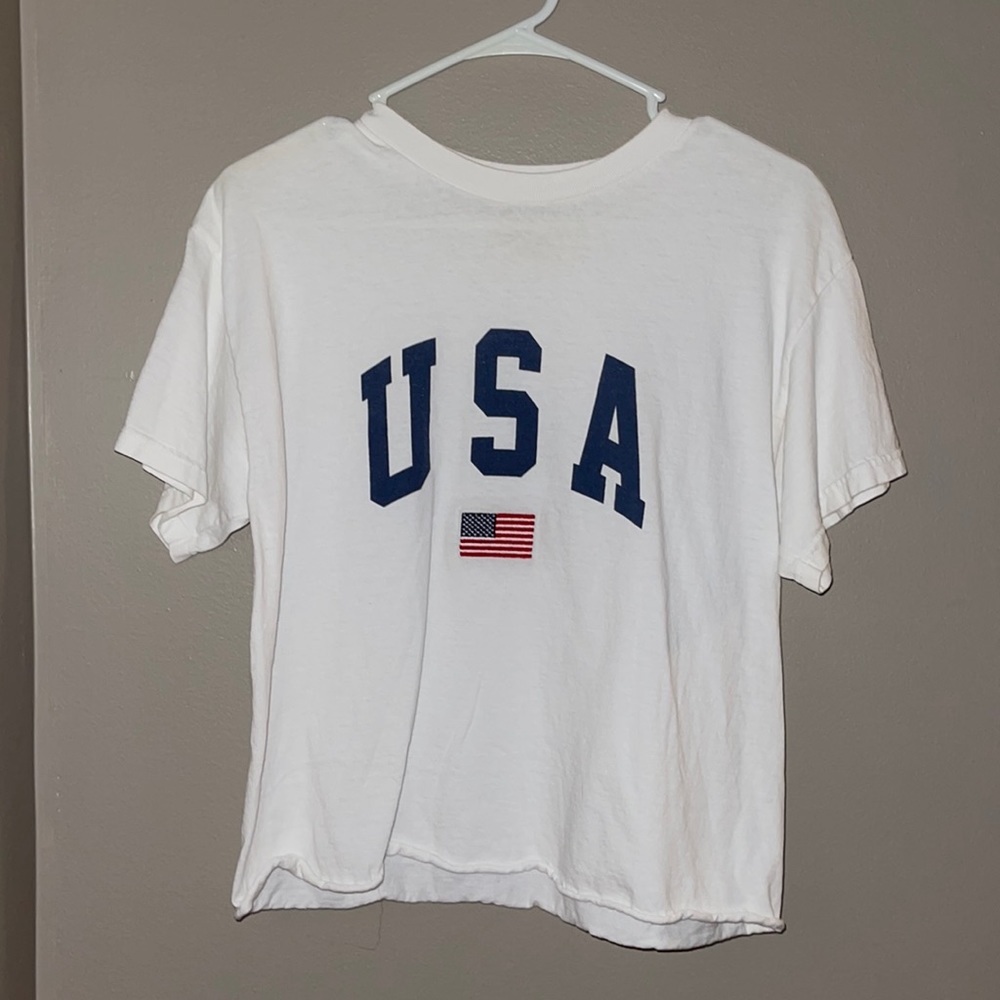 John Galt brandy Melville cropped tshirt; worn once; one size